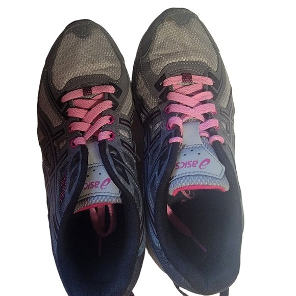 Asics‎ Gel-Venture  Running Shoes Gray/Pink/Black Size 7.5 - Picture 8 of 10